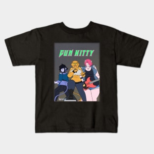 Gun Kitty Metal Kids T-Shirt